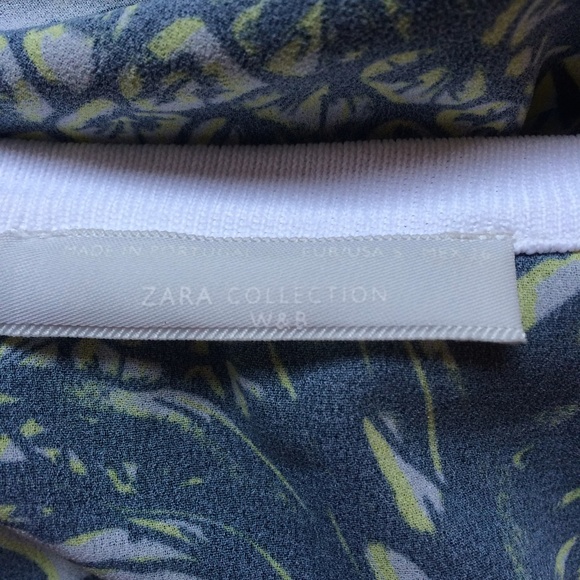 Zara Sheer Pineapple Crop Top Women's Small - Picture 3 of 4